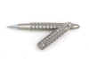 Pewter Diamond Shaped Pattern Roller Ball Pen with Matching Cap