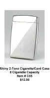 Shiny 2-Tone Cigarette/Card Case With 8 Cigarette Capacity (Click Here To Enlarge)